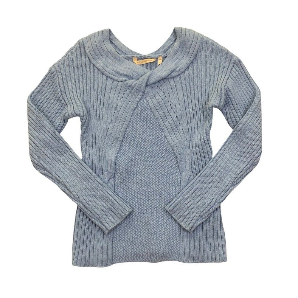 Soft Surroundings Light Blue Ribbed Sweater